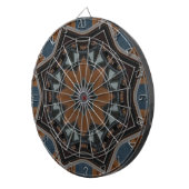 Cible De Fléchettes Motif étoile marron kaléidoscope... (Devant droit)
