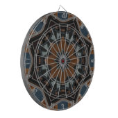 Cible De Fléchettes Motif étoile marron kaléidoscope... (Devant gauche)