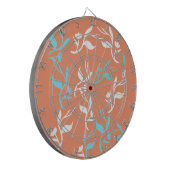 Cible De Fléchettes Motif Feuille blanc Turquoise (Devant gauche)