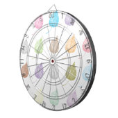 Cible De Fléchettes Motif feuille coloré (Devant droit)