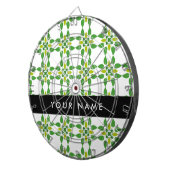 Cible De Fléchettes Motif feuille, Feuilles verts, votre nom (Devant droit)