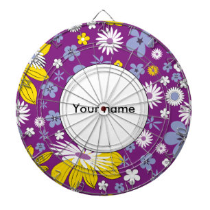 Cible De Fléchettes Motif floral sans âme