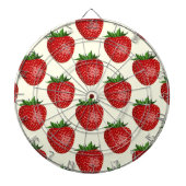 Cible De Fléchettes Motif fraises, fraises rouges, fruits, feuilles (Devant)