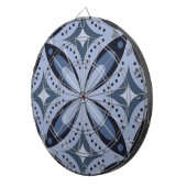 Cible De Fléchettes Motif géométrique bleu de style rétro (Devant droit)