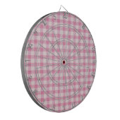 Cible De Fléchettes Motif Gingham Rose Bébé (Devant gauche)