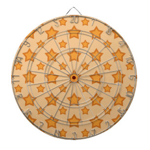 Cible De Fléchettes Motif Golden Orange Stars