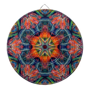 Cible De Fléchettes Motif Kaleidoscope couleur psychédélique