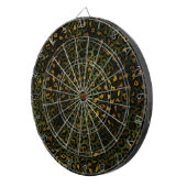 Cible De Fléchettes Motif léopard guépard vert jungle jaune (Devant droit)