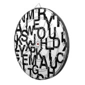 Cible De Fléchettes Motif moderne, abstrait, désordonné avec des lettr (Devant droit)