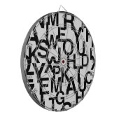 Cible De Fléchettes Motif moderne, abstrait, désordonné avec des lettr (Devant gauche)