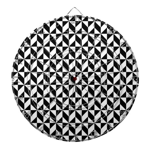Cible De Fléchettes Motif noir et blanc (Devant)