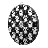 Cible De Fléchettes Motif Paw Chien Blanc Avec Paint Splatter (Devant droit)