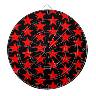 Cible De Fléchettes Motif Petites Étoiles Rouges
