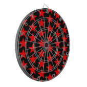 Cible De Fléchettes Motif Petites Étoiles Rouges (Devant gauche)