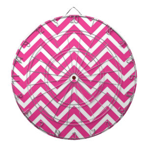 Cible De Fléchettes Motif Pink Zigzag Chevron