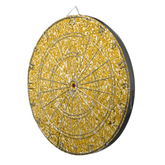 Cible De Fléchettes Motif PURE GOLD Splatter + votre texte (Devant droit)