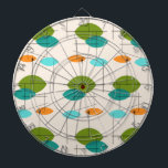 Cible de flechettes Motif rétro atomique<br><div class="desc">Cette Cible de flechettes de Motif Retro Atomic Mobile est de style moderne du milieu du siècle à son plus haut. Le design d'inspiration vintage est composé d'un arrière - plan crème avec des ovales pointues colorées en vert turquoise, orange, turquoise et avocat. Les ovales vert turquoise et avocat se...</div>