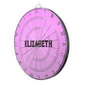 Cible De Fléchettes Motif rose points blancs (Devant droit)