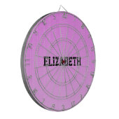 Cible De Fléchettes Motif rose points blancs (Devant gauche)