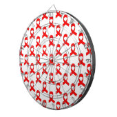 Cible De Fléchettes Motif Ruban Rouge (Devant droit)