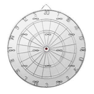 Cible De Fléchettes Motif simple et moderne blanc et noir