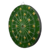 Cible De Fléchettes Motif vert d'or de trèfle (Devant droit)