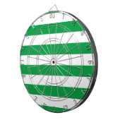 Cible De Fléchettes Motif vert et blanc de base de rayures (Devant droit)