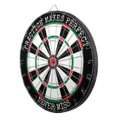 Cible De Fléchettes Motivational Dartboard Wall Art Practice Quote (Devant droit)