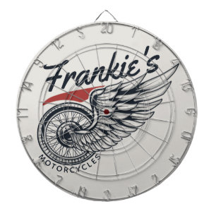 Cible De Fléchettes Motos personnalisées Flying Tire Biker Shop
