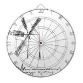 Cible De Fléchettes moulin sur arrière - plan blanc (Devant)