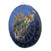 Cible De Fléchettes Nautical Sea Turtle Anchor Ship Wheel Blue (Devant droit)