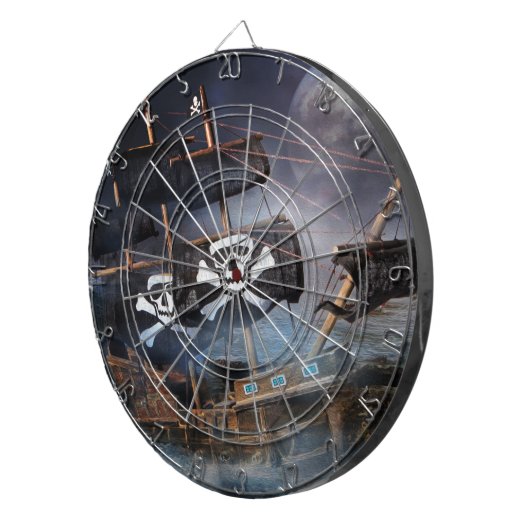 CIBLE DE FLÉCHETTES NAVIRE PIRATE GHOST (Devant droit)