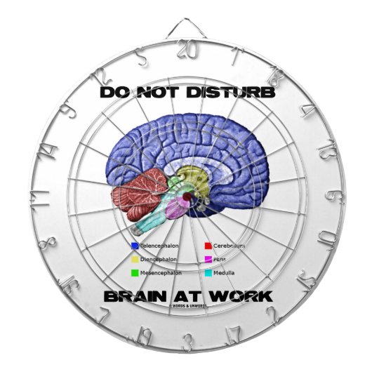 Cible De Flechettes Ne Touchez Pas Au Cerveau Au Travail L Humour Zazzle Be