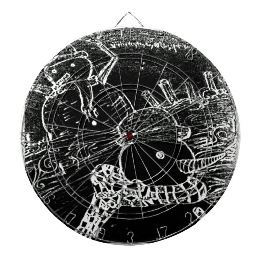 Cible De Fléchettes Neige et Yaie en noir Noël (Devant)