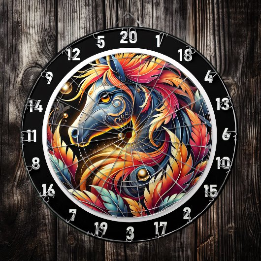 Cible De Fléchettes Neon Jungle Horse Wall Art