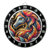 Cible De Fléchettes Neon Jungle Horse Wall Art (Devant)