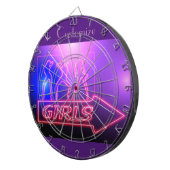 Cible De Fléchettes Neon Pink Girls Sign Thunder_cove (Devant droit)