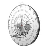 Cible De Fléchettes New York dans une boule de verre (Devant droit)