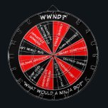 Cible De Fléchettes Ninja<br><div class="desc">Queest-ce qu'un Ninja ferait ? Découvrez simplement en mettant une goupille là-dessus, ou améliorez encore, un dard ! Le plus, qui indique qu'un Ninja doit seulement faire "une" de ces choses ? Jouez plus de dards !</div>