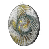 Cible De Fléchettes Nobly Golden Turquoise Imaginaire Fractal Art (Devant droit)