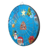 Cible De Fléchettes noël de poop émoji (Devant droit)