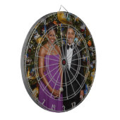 Cible De Fléchettes Noël du président Barack Obama et de Michelle (Devant gauche)