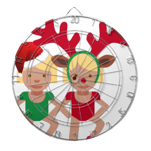 Cible De Fléchettes noël père Noël jumeaux émoji