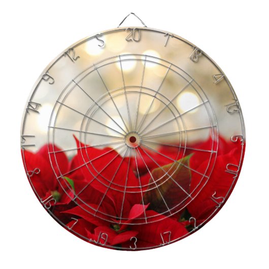 Cible De Fléchettes Noël Poinsettia (Devant)