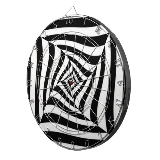 Cible De Fléchettes Noir et blanc (Devant droit)