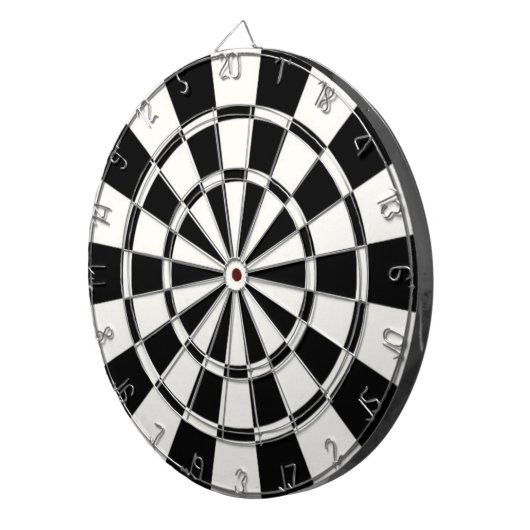 Cible De Fléchettes Noir et blanc (Devant droit)