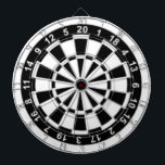 Cible De Fléchettes Noir et blanc<br><div class="desc">Art noir et blanc</div>