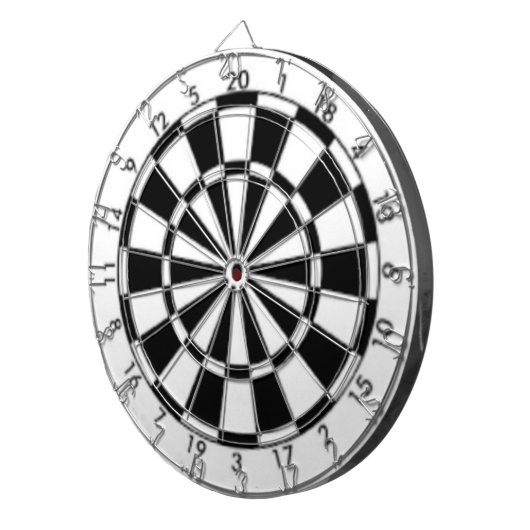 Cible De Fléchettes Noir et blanc (Devant droit)