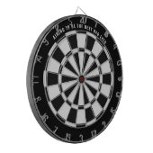 Cible De Fléchettes Noir et blanc Meilleur Papa Jamais Dartboard (Devant gauche)