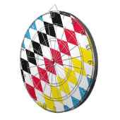 Cible De Fléchettes Noir rouge jaune Bavaria Motif Drapeau Diamant (Devant droit)